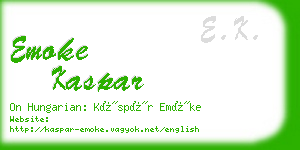 emoke kaspar business card